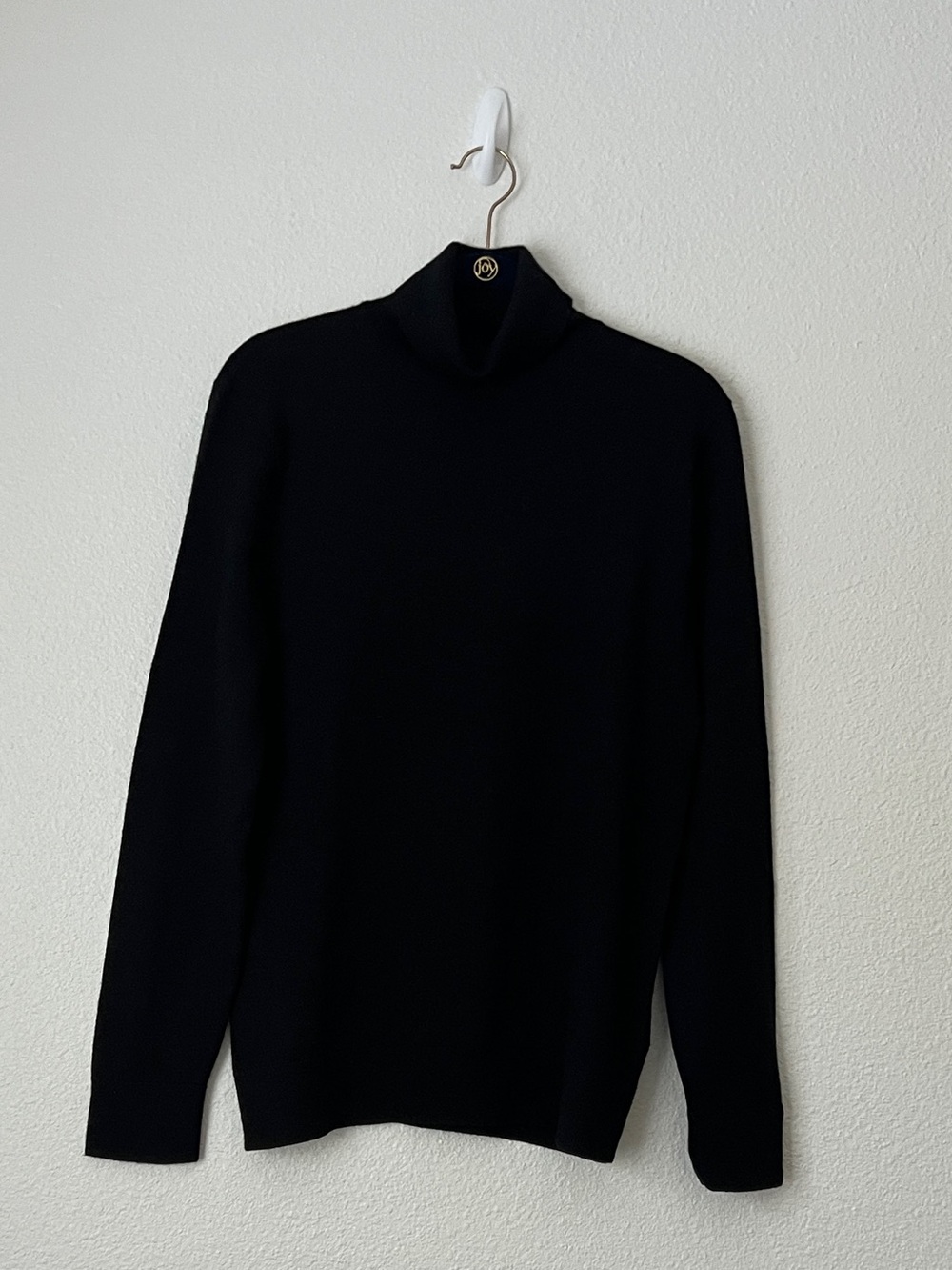 Banana Republic Men S Black Italian Merino Wool Turtleneck Sweater Baruffa Yarn
